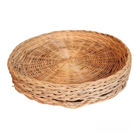 Woven Wicker Paper Plate Holders - Picture 1 of 6